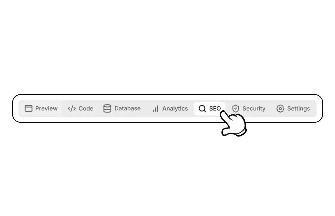 The SEO tab auditing a published bakery site and listing the issues to fix, then the Publish panel showing an SEO score of 95