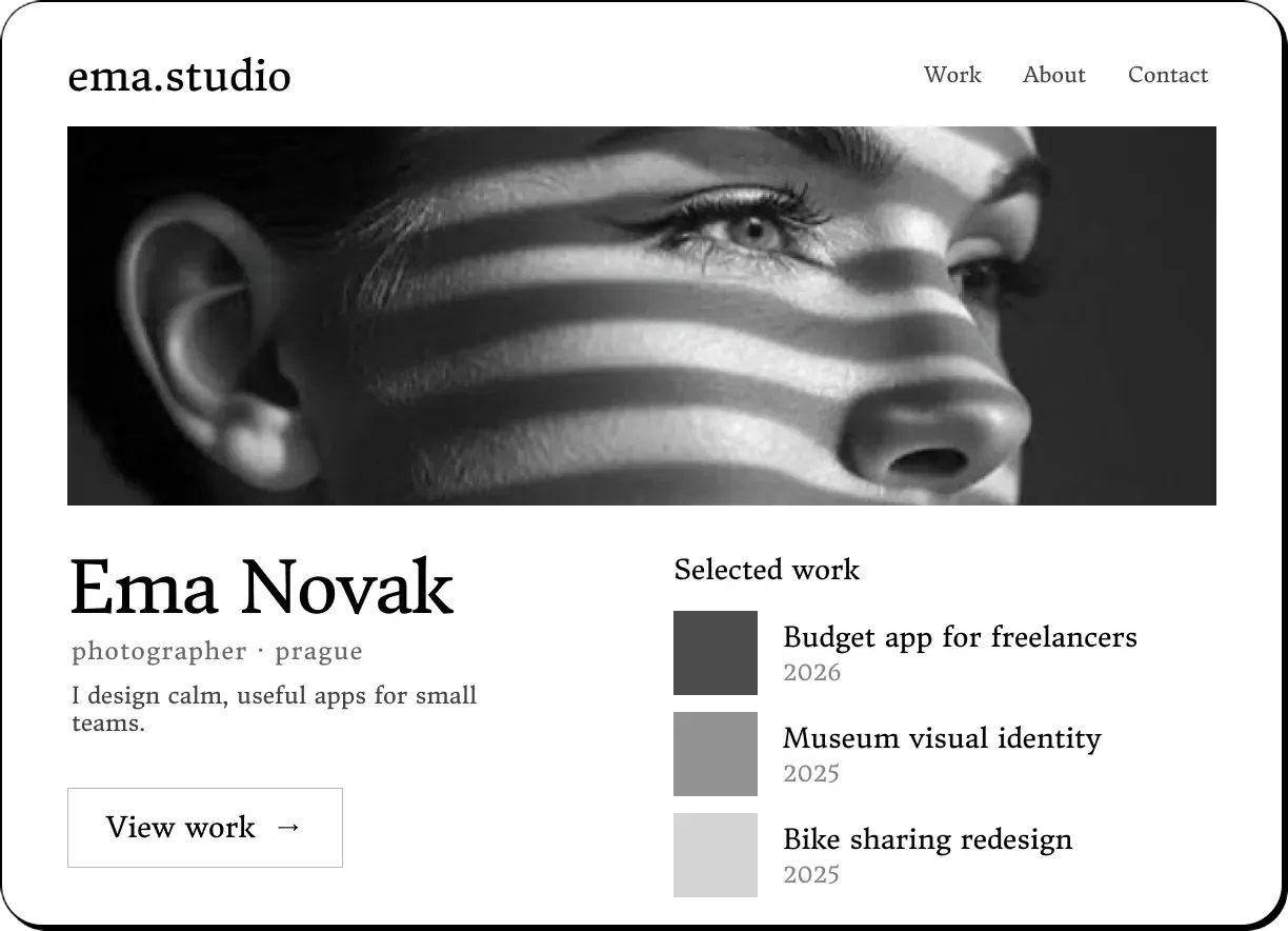 A photographer's portfolio