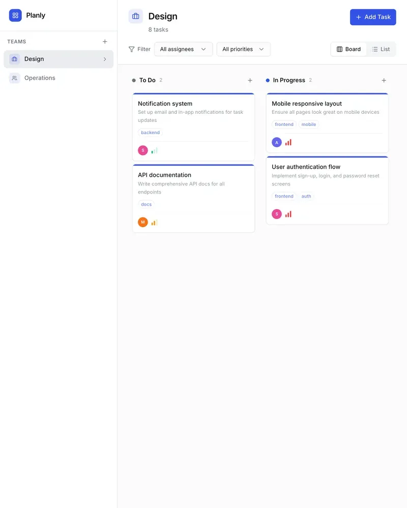 Aplikace pro správu projektů