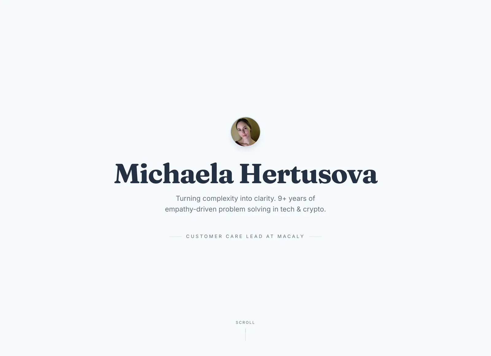 Michaela Nováková - website layout 3