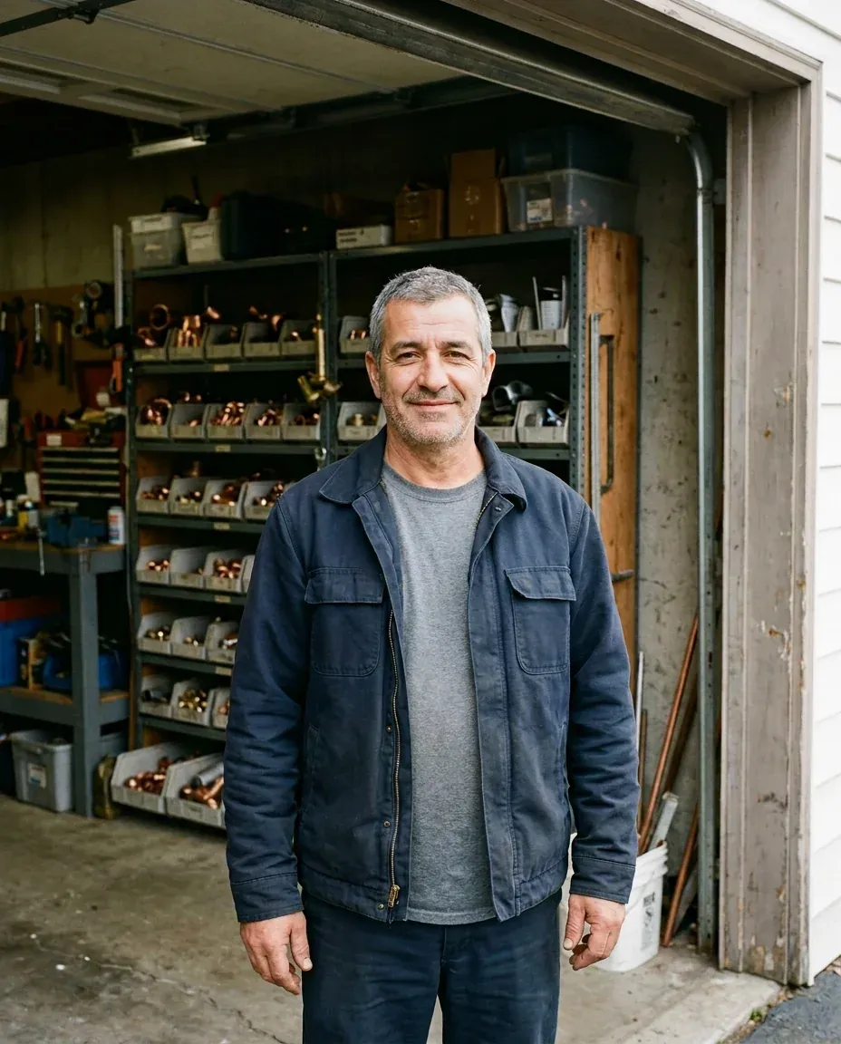 Luis Tavares in his workshop